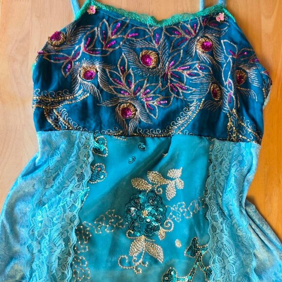 Romantic Boho Embroidered Velvet Top | Roselani Jasmin | Size Medium - Picture 2 of 7